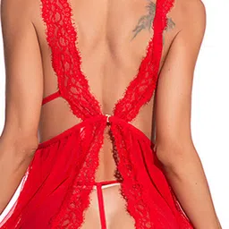 LULU & SKY Lace Nightdress & T-string Thong Briefs image 3