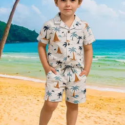 BAESD Boys Printed Shirt with Shorts-picture-22