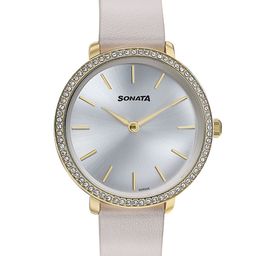Sonata Women Dial & Leather Bracelet Style Straps Analogue Watch 87080YL01-picture-23