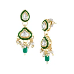 Peora Gold-Plated Kundan-Studded & Beaded Jewellery Set image 5