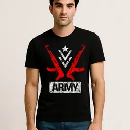 Be Crazy Men Graphic Printed Round Neck Cotton T-shirt-image-55