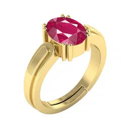 RRVGEM Gold Plated 11.50 KT Ruby Adjustable Ring-picture-10