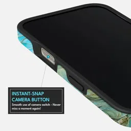 PEEPERLY Turquoise Blue Printed iPhone 14 Plus Back Case Mobile Accessories image 4