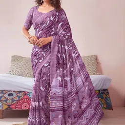 SANISA Floral Poly Georgette Designer Saree-picture-33