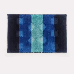 CROWN MATTINGS Blue 1400 GSM Microfibre Bath Rugs-image-14