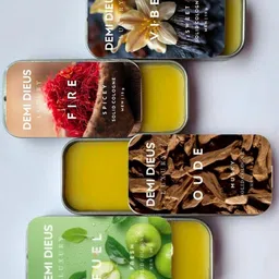 DEMI DIEUS Men Set Of 4 Vibe Fuel Fire & Oud Long Lasting Solid Perfume - 15 g-picture-29