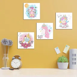 Wens I Love Unicorn Sparkle Laminated Wall Panels Set of 4 - Multicolor image 5