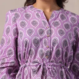Zenava by Myntra Ethnic Motifs Print Fit & Flare Midi Dress image 3