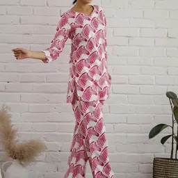 FLAVIA CREATION Printed Top With Trousers Co-Ords image 3