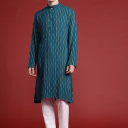 MANQ Men Thread Work Kurta-picture-4