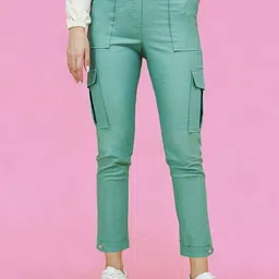 DressBerry Women High-Rise Cargos Trousers-picture-37
