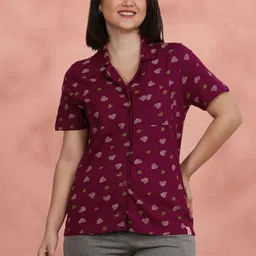 shyaway Women Shirt Collar Pure Cotton Night suit-image-41