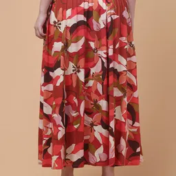 Hive91 Floral Printed A-Line Maxi Skirt image 2