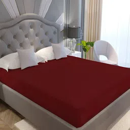 LUXURIOUS HOMES Maroon Water Resistant King Size Mattress Protector image 4