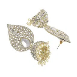 OOMPH Teardrop Shaped Jhumkas Earrings image 5