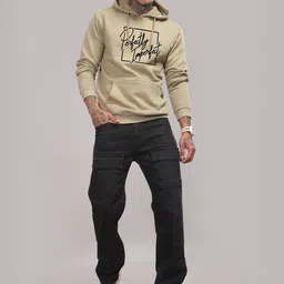 ADRO Men Printed Hooded Sweatshirt image 5