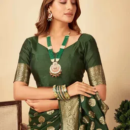 SHRIMAY Woven Design Schiffli Banarasi Saree image 3