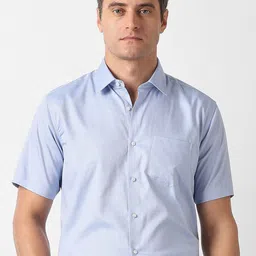 Van Heusen Men Solid Spread Collar Cotton Formal Shirt-picture-20