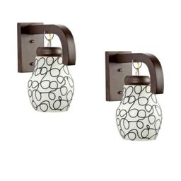 Somil Premium Designer Glass Wall / Night Lamp Elegant & Stylish Dcor Accent for Modern Interiors, color- Black, White, Size:- 19 X 32 X 29.5 CM-picture-30