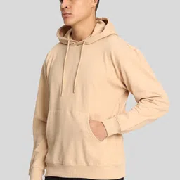 Bene Kleed Men Solid Hooded Pullover Oversized Sweatshirt image 2
