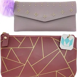 mahabal Casual, Party, Formal Purple, Pink Clutch-picture-14