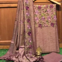 poojacreation Women khadi cotton fabric Embroidered Suit-picture-45