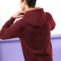 highlander Men Full Sleeve Solid Hooded Sweatshirt image 2