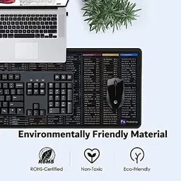 kaku Large Keyboard Mouse Pad with Shortcut Keys for Quick Productivity Boost Non Slip Base Mousepad image 2