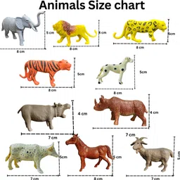 zesthome 17 Piece Mini Jungle Animals Toys Set,Wild Animal Kingdom Figures Set image 4