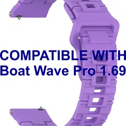 ACM WSM41C20LV2561 Watch Strap Silicone Shiny Belt 20mm for Boat Wave Pro 1.69 Smartwatch Lavender Smart Watch Strap-image-31