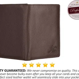 hornbull Men Casual Brown Genuine Leather RFID Wallet - Mini image 4