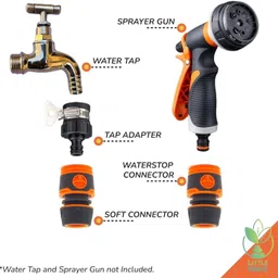 littleforest Little Forest - Set of 3-Piece Quick Connect Kit with Waterstop, Soft Connector Hose Connector image 3