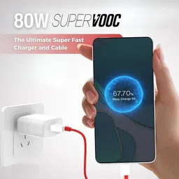 Pandaco 80 W SuperVOOC 7.3 A Wall Charger for Mobile with Detachable Cable image 5