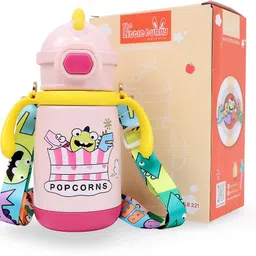 the little bunny hop in style Cute Dino Printed Kids Water Bottle – 400ml Straw Sipper – Leak-Proof & BPA-Free-picture-19