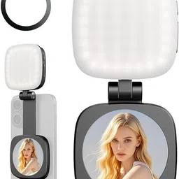 Deoxys Portable Phone Light with a Mirror,Pocket LED Phone Fill Light with 4Color Modes 1 lx Camera LED Light-picture-14
