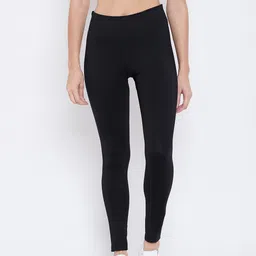 Reebok Women Black Solid Workout Ready PP Training Tights-picture-11