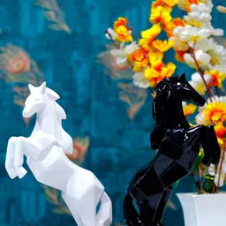 GW CREATIONS Multicoloured Horse Figurine Showpiece image 3