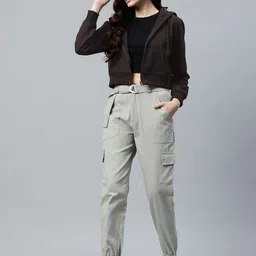 Popnetic Crop Fleece Hooded Sweatshirt image 5