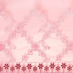 HERE&NOW Ethnic Motifs Embroidered Net Saree image 4