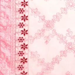 HERE&NOW Ethnic Motifs Embroidered Net Saree image 5