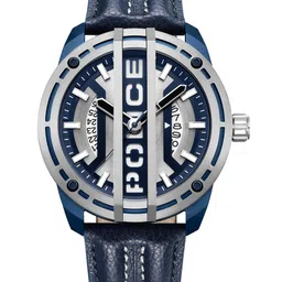 Police Men Printed Dial & Leather Textured Straps Analogue Watch PLPEWGB0039841 image 1