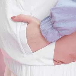 DressBerry Colourblocked Mock Collar Bomber Jacket image 2