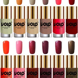 VOLO Set Of 12 Extra Shine Vibrant Shades Nail Polish- 9.9ml Each- Combo No-138 image 1