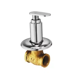 Jabra Concealed Stop Cock (M) Leaf Series Brass Chrome Finish Wall Mount 20 mm Silver-picture-12