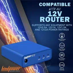 Hindpower 2 A Mini UPS Blue 12 V DC 2x2600 mAh Li-Ion Battery, HP12V2A1 image 5