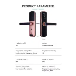 GOLENS X4 5 Ways Access Digital Smart Door Lock (Bronze) image 5