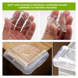 Safe-O-Kid (Pack of 16) Smiley-Shaped Corner Guards with Strong 3 M Adhesive Transparent, Extra Safe, BPA Free, Non-Toxic, Soft & Safe, Furniture Protectors image 5