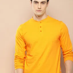 INVICTUS Pure Cotton Henley Neck T-shirt-image-43