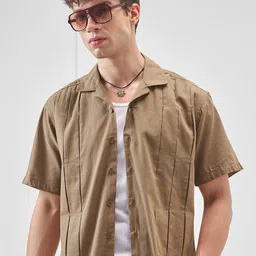 HIGHLANDER Spread Collar Pure Cotton Casual Shirt-image-39