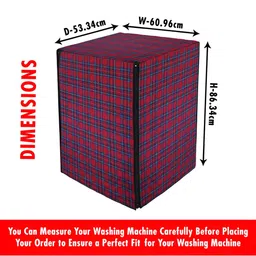 DREAM CARE Pink & Blue Printed Front Loading Washing Machine Cover image 5